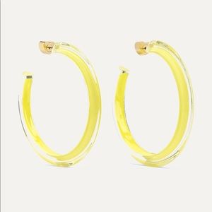 ALISON LOU NEON YELLOW JELLY HOOPS!